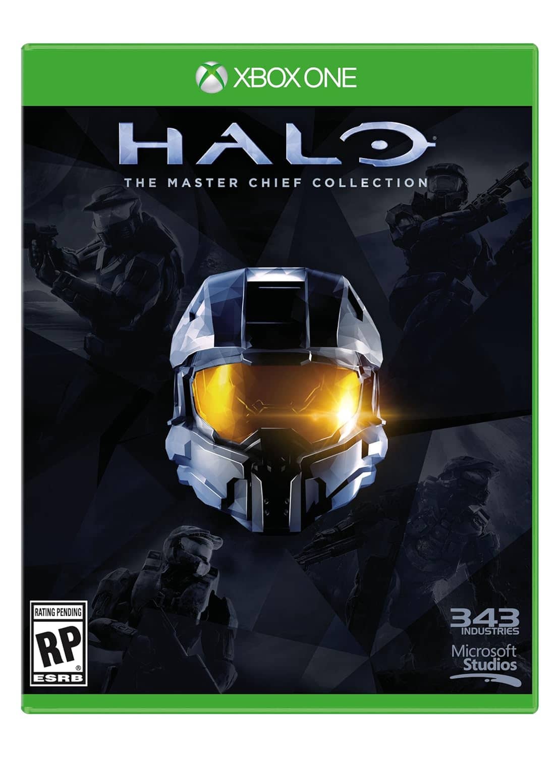 Digital artwork of Halo: The Master Chief Collection featuring Master Chief in a futuristic gaming landscape.