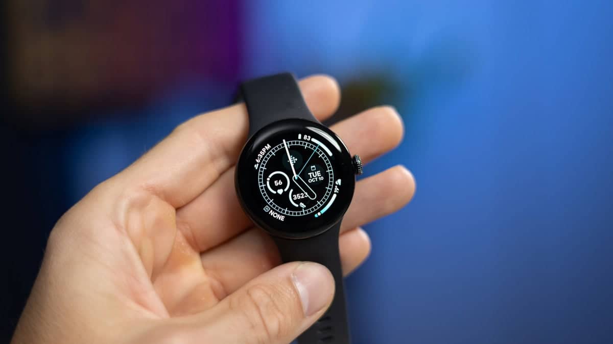 Modern design showcasing Wear OS 5.1 features for Pixel Watch 2 and 3, highlighting advanced technology and aesthetics.