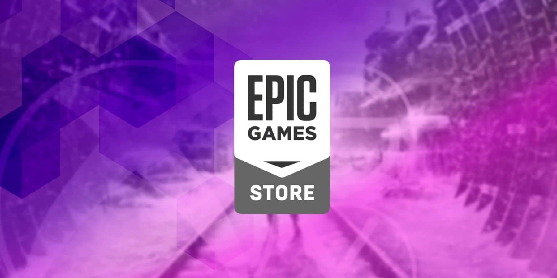 A vibrant digital artwork featuring the Epic Games Store winter sale announcement with snowflakes and gaming icons.