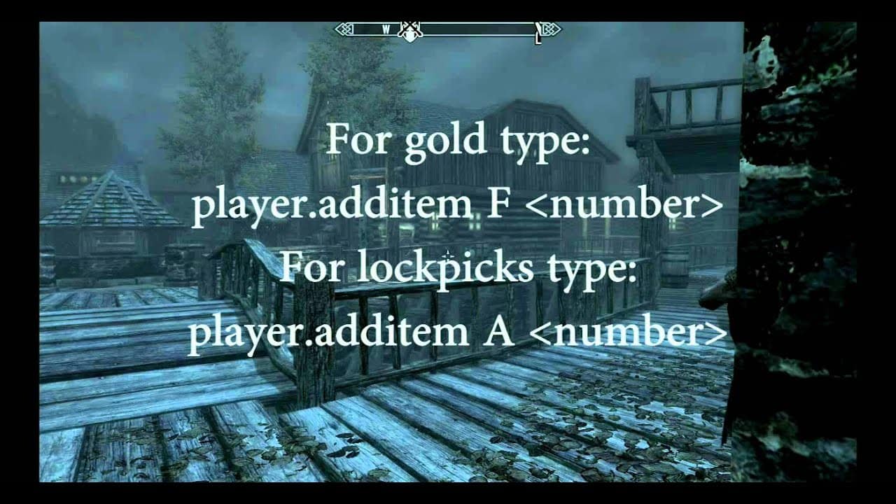 A modern design showcasing Skyrim cheats and console commands with a fantasy aesthetic for gaming content.